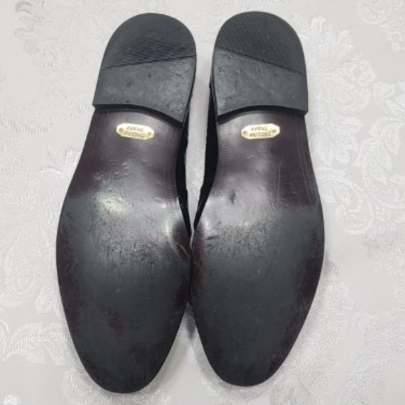 Men's Stacy Adams Black Snakeskin and Leather Tassel Slip-on Dress Loafer - Picture 11 of 12